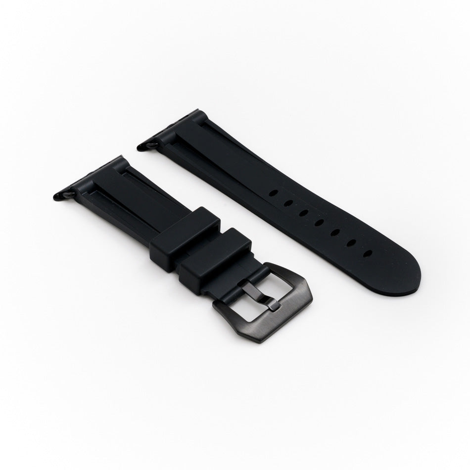 Black Rubber Apple Watch Strap