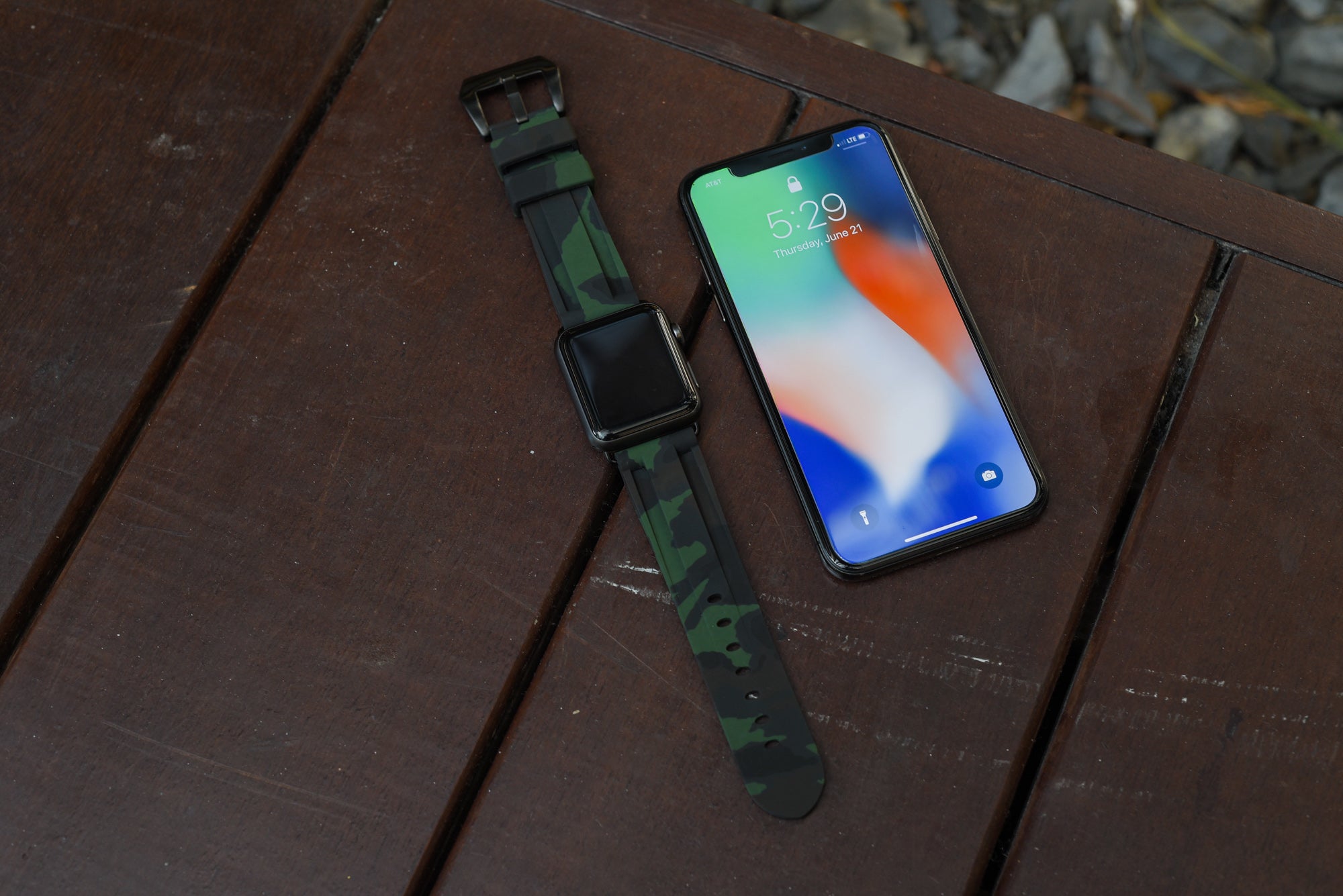 Forrest Green Camo Apple Watch Strap - Apple Watch Strap - Le Luxe Straps