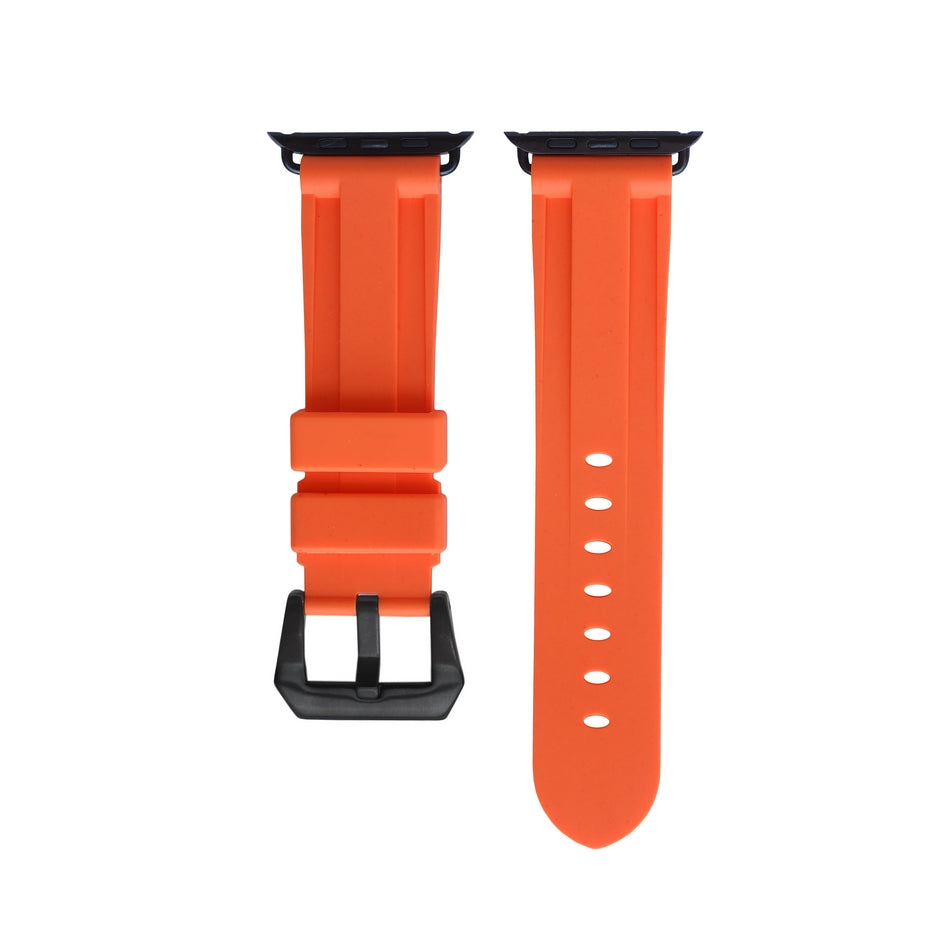 Orange Rubber Apple Watch Strap - Apple Watch Strap - Le Luxe Straps