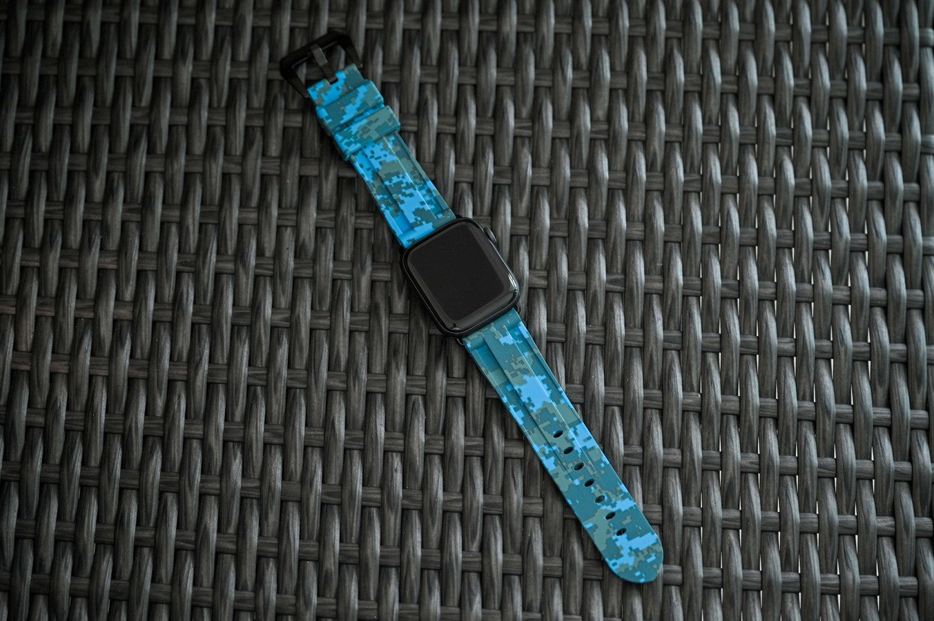 Miami Blue Digital Camo Apple Watch Strap - Apple Watch Strap - Le Luxe Straps