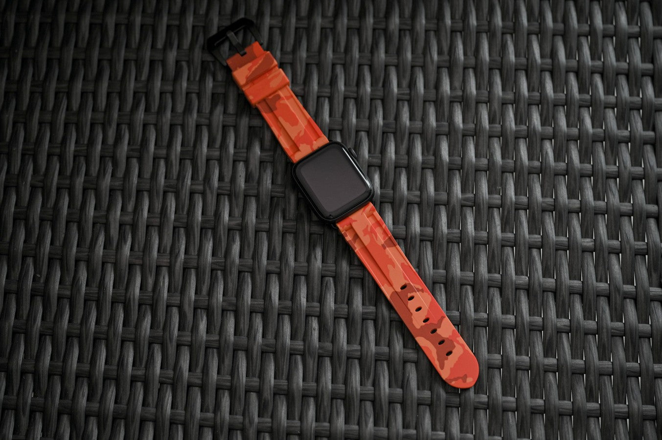 Sunset Orange Camo Apple Watch Strap - Apple Watch Strap - Le Luxe Straps