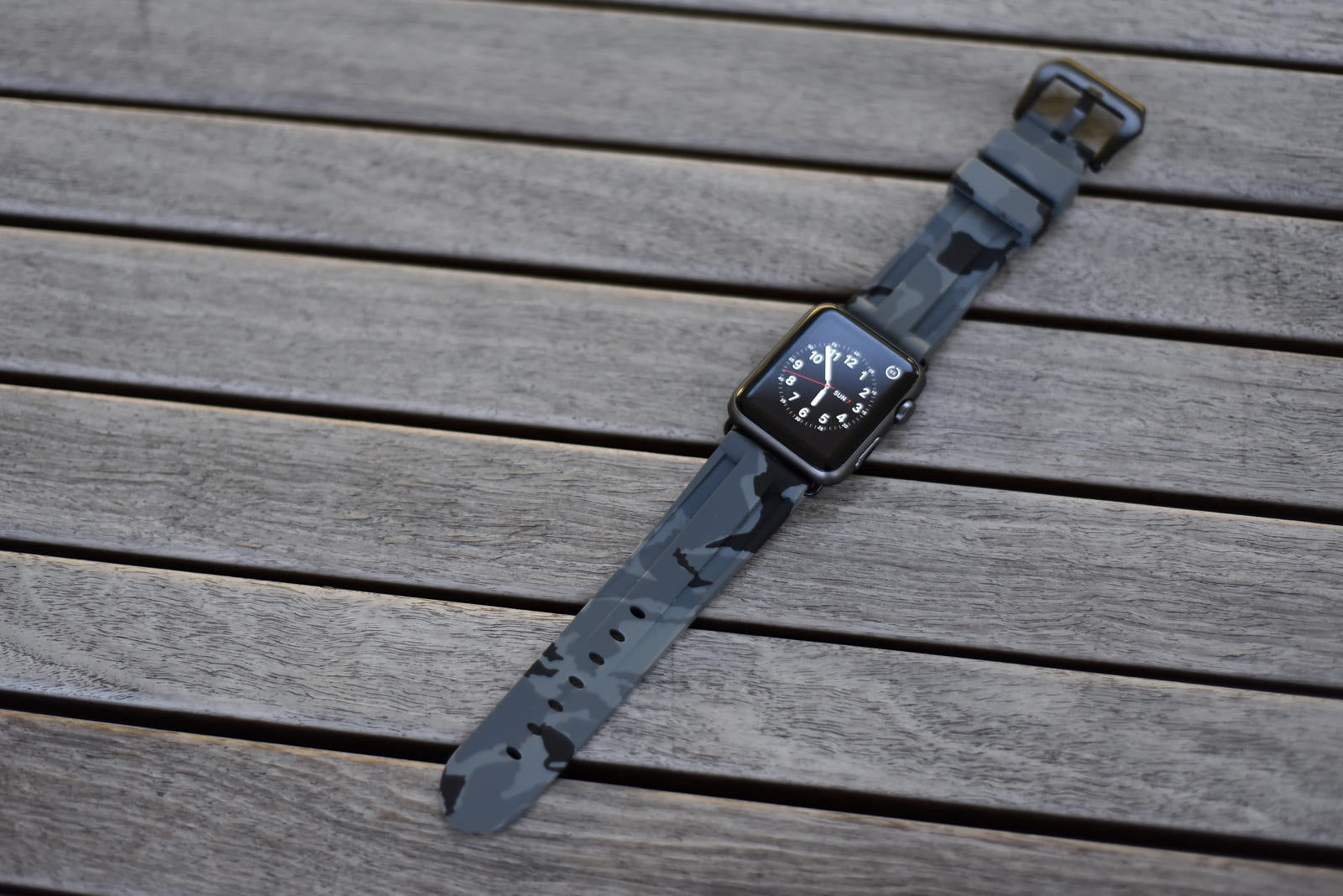 Grey Camo Apple Watch Strap - Apple Watch Strap - Le Luxe Straps