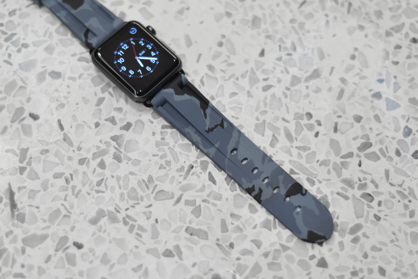 Grey Camo Apple Watch Strap - Apple Watch Strap - Le Luxe Straps