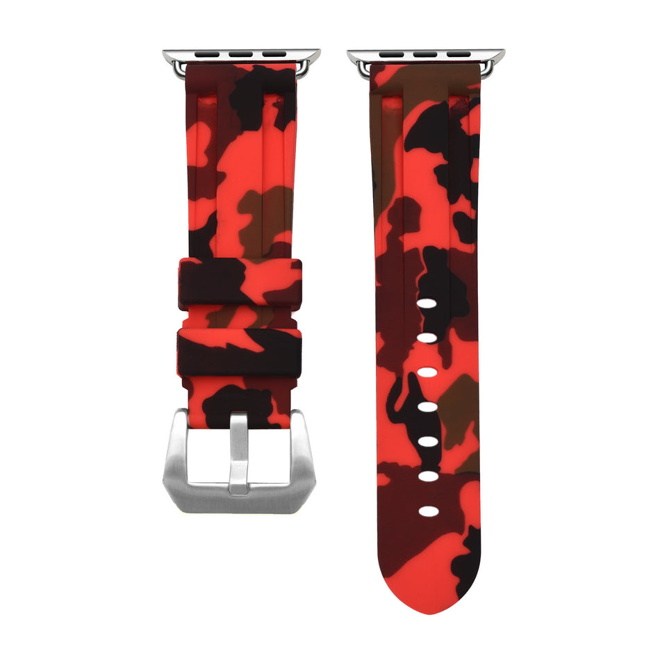 Solar Red Camo Apple Watch Strap - Apple Watch Strap - Le Luxe Straps