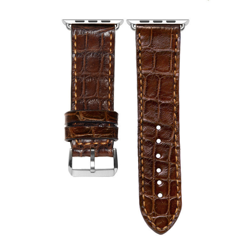 Brown Crocodile Apple Watch Strap - Apple Watch Strap - Le Luxe Straps